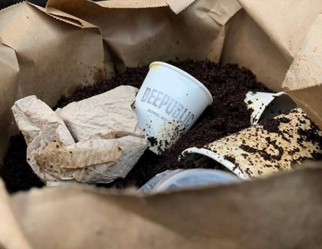 Repurposing and using coffee grounds/organic materials to create products