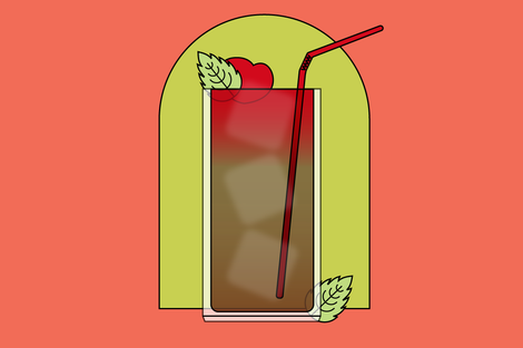 Coffee Cherry Soda Cocktail