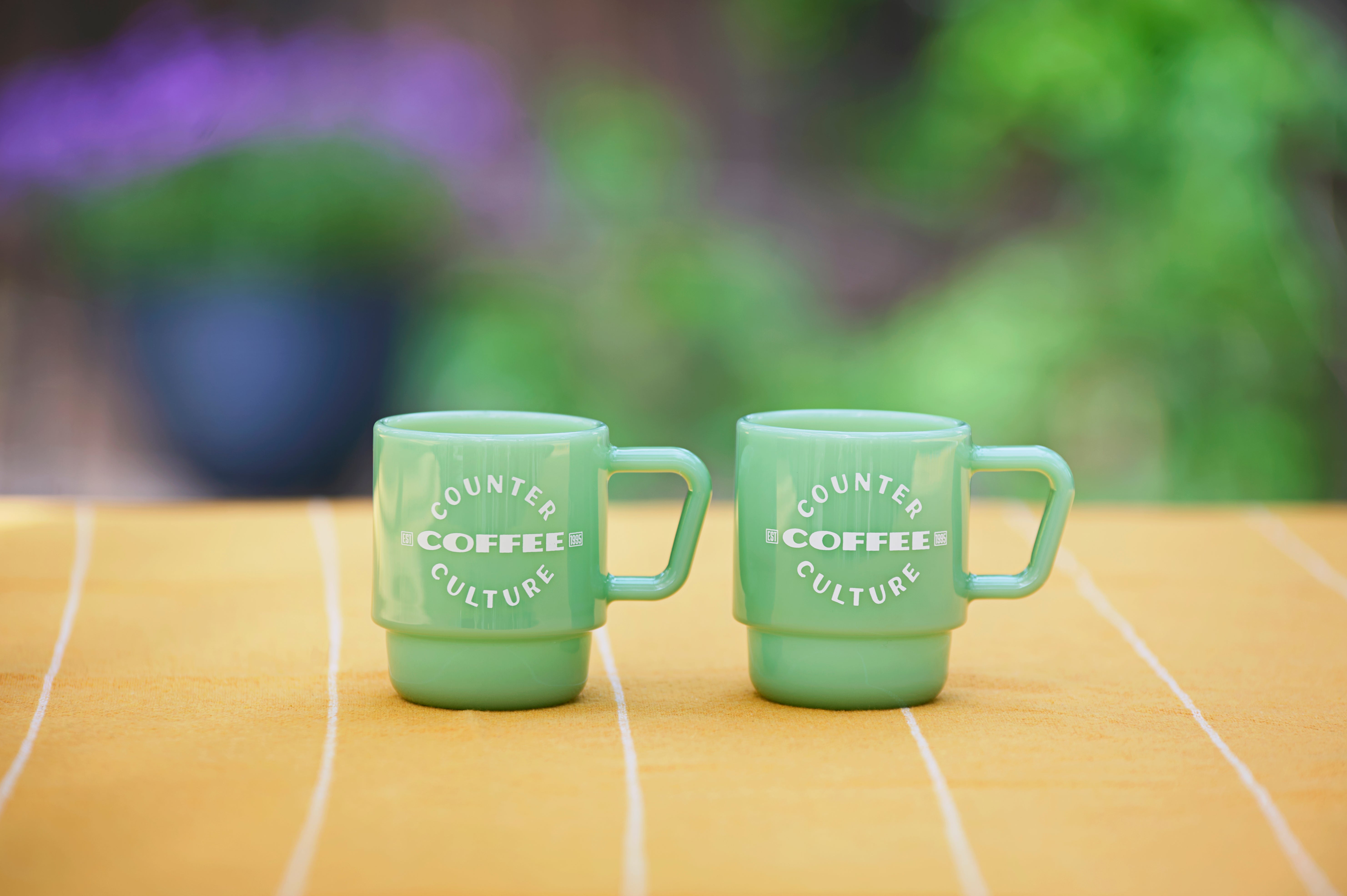 Milk Glass Mug - Set of 2